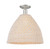 Innovations - 716-1C-SN-NBD-16-NAT - One Light Semi-Flush Mount - Arcadia - Brushed Satin Nickel