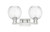 Arcadia Two Light Bath Vanity (716-2W-SN-G458-7CL)