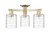 Innovations - 716-3F-AB-G1113 - Three Light Semi-Flush Mount - Arcadia - Antique Brass