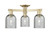 Innovations - 716-3F-AB-G257 - Three Light Semi-Flush Mount - Arcadia - Antique Brass