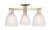 Innovations - 716-3F-AB-G381 - Three Light Semi-Flush Mount - Arcadia - Antique Brass