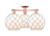 Innovations - 716-3F-AC-G121-10RW - Three Light Semi-Flush Mount - Arcadia - Antique Copper