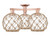 Innovations - 716-3F-AC-G122-10RB - Three Light Semi-Flush Mount - Arcadia - Antique Copper