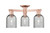 Innovations - 716-3F-AC-G257 - Three Light Semi-Flush Mount - Arcadia - Antique Copper