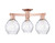 Innovations - 716-3F-AC-G362 - Three Light Semi-Flush Mount - Arcadia - Antique Copper