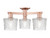 Innovations - 716-3F-AC-G402 - Three Light Semi-Flush Mount - Arcadia - Antique Copper