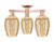 Innovations - 716-3F-AC-G457-6ME - Three Light Semi-Flush Mount - Arcadia - Antique Copper