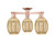 Innovations - 716-3F-AC-G459-6ME - Three Light Semi-Flush Mount - Arcadia - Antique Copper