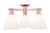 Innovations - 716-3F-AC-GBC-81 - Three Light Semi-Flush Mount - Arcadia - Antique Copper