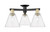 Innovations - 716-3F-BAB-GBC-84 - Three Light Semi-Flush Mount - Arcadia - Black Antique Brass