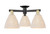 Innovations - 716-3F-BAB-NBD-75-NAT - Three Light Semi-Flush Mount - Arcadia - Black Antique Brass