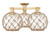 Innovations - 716-3F-BB-G122-10RB - Three Light Semi-Flush Mount - Arcadia - Brushed Brass