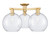 Innovations - 716-3F-BB-G124-10 - Three Light Semi-Flush Mount - Arcadia - Brushed Brass