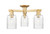 Innovations - 716-3F-BB-G342 - Three Light Semi-Flush Mount - Arcadia - Brushed Brass