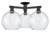 Innovations - 716-3F-BK-G124-10 - Three Light Semi-Flush Mount - Arcadia - Matte Black