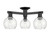 Innovations - 716-3F-BK-G124-6 - Three Light Semi-Flush Mount - Arcadia - Matte Black