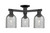 Innovations - 716-3F-BK-G257 - Three Light Semi-Flush Mount - Arcadia - Matte Black