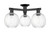 Innovations - 716-3F-BK-G458-7CL - Three Light Semi-Flush Mount - Arcadia - Matte Black