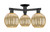 Innovations - 716-3F-BK-G458-7ME - Three Light Semi-Flush Mount - Arcadia - Matte Black
