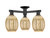 Innovations - 716-3F-BK-G459-6ME - Three Light Semi-Flush Mount - Arcadia - Matte Black