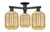 Innovations - 716-3F-BK-G460-7ME - Three Light Semi-Flush Mount - Arcadia - Matte Black