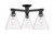 Innovations - 716-3F-BK-GBC-82 - Three Light Semi-Flush Mount - Arcadia - Matte Black