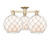 Innovations - 716-3F-CB-G121-10RW - Three Light Semi-Flush Mount - Arcadia - Champagne Bronze