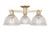 Innovations - 716-3F-CB-G422 - Three Light Semi-Flush Mount - Arcadia - Champagne Bronze