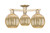 Innovations - 716-3F-CB-G458-7ME - Three Light Semi-Flush Mount - Arcadia - Champagne Bronze
