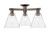 Innovations - 716-3F-OB-GBC-84 - Three Light Semi-Flush Mount - Arcadia - Oil Rubbed Bronze