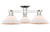 Innovations - 716-3F-PN-G131 - Three Light Semi-Flush Mount - Arcadia - Polished Nickel
