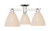 Innovations - 716-3F-PN-NBD-75-NAT - Three Light Semi-Flush Mount - Arcadia - Polished Nickel