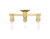 Innovations - 716-3F-SG - Three Light Semi-Flush Mount - Arcadia - Satin Gold