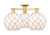Innovations - 716-3F-SG-G121-10RW - Three Light Semi-Flush Mount - Arcadia - Satin Gold