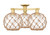 Innovations - 716-3F-SG-G122-10RB - Three Light Semi-Flush Mount - Arcadia - Satin Gold