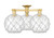 Innovations - 716-3F-SG-G122-10RW - Three Light Semi-Flush Mount - Arcadia - Satin Gold