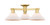 Innovations - 716-3F-SG-G131 - Three Light Semi-Flush Mount - Arcadia - Satin Gold