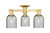 Innovations - 716-3F-SG-G257 - Three Light Semi-Flush Mount - Arcadia - Satin Gold