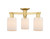 Innovations - 716-3F-SG-G341 - Three Light Semi-Flush Mount - Arcadia - Satin Gold
