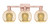 Innovations - 716-3W-AC-G128-8 - Three Light Bath Vanity - Arcadia - Antique Copper