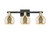 Innovations - 716-3W-BAB-G128-6 - Three Light Bath Vanity - Arcadia - Black Antique Brass