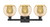 Arcadia Three Light Bath Vanity (716-3W-BK-G128-8)