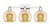 Innovations - 716-3W-PN-G128-8 - Three Light Bath Vanity - Arcadia - Polished Nickel