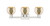 Arcadia Three Light Bath Vanity (716-3W-SN-G128-6)