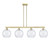 Innovations - 716-4I-AB-G124-10 - Four Light Island Pendant - Arcadia - Antique Brass