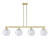 Innovations - 716-4I-AB-G124-8 - Four Light Island Pendant - Arcadia - Antique Brass