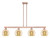 Innovations - 716-4I-AC-G128-8 - Four Light Island Pendant - Arcadia - Antique Copper