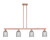 Innovations - 716-4I-AC-G257 - Four Light Island Pendant - Arcadia - Antique Copper