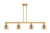 Innovations - 716-4I-BB-G128-6 - Four Light Island Pendant - Arcadia - Brushed Brass