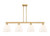 Innovations - 716-4I-BB-GBD-91 - Four Light Island Pendant - Arcadia - Brushed Brass